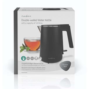 Hervidor eléctrico 1L 1200W 360º Negro Nedis