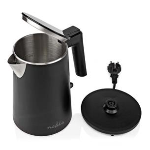 Hervidor eléctrico 1L 1200W 360º Negro Nedis 2