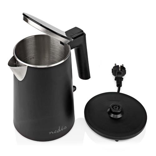 Hervidor eléctrico 1L 1200W 360º Negro Nedis