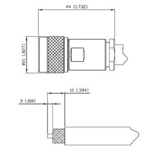 Conector N macho RG213 Alfar