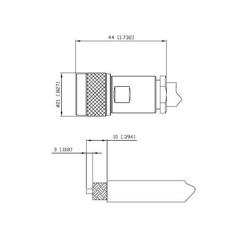 Conector N macho RG213 Alfar