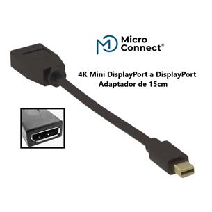 Convertidor Mini Displayport (Thunderbolt) a Displayport 15cm
