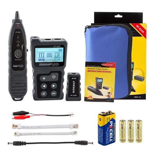 Comprobador cables Lan RJ45 y trazador de pares NF-8209