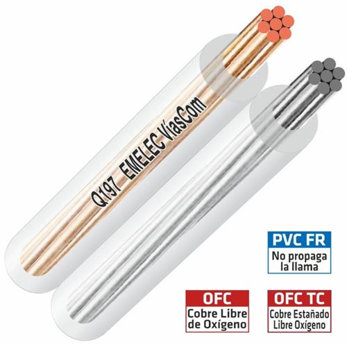 Cable altavoz paralelo transparente 2 x 4mm OFC