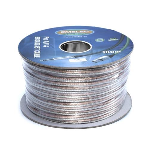 Cable altavoz paralelo transparente 2 x 4mm OFC