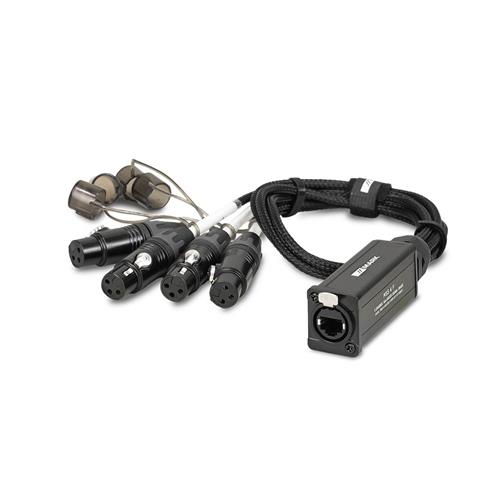 Splitter aéreo de 4 canales para cable CAT. 4x XLR3 hembra MSS 4 F