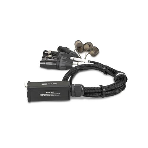 Splitter aéreo de 4 canales para cable CAT. 4x XLR3 hembra MSS 4 F