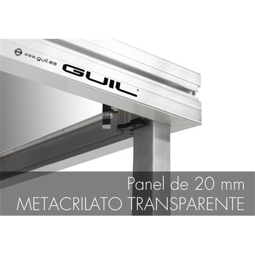 Tarima de 1x1m com metacrilato transparente TM440-M/2X1