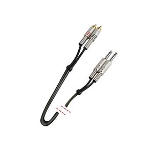 Cable de audio. 2x RCA a 2x Jack 6.3 mm TS Long. 3m. MK 45 2
