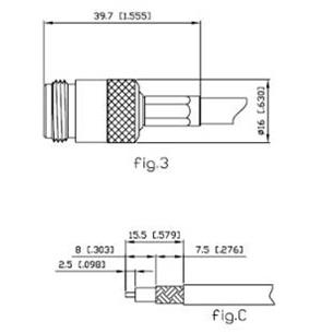 Conector N hembra RG58 crimp Alfar