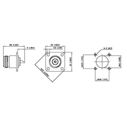 Base N fijacion a 4 tornillos Alfar