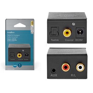 Convertidor audio digital optico a RCA analogico + auricular