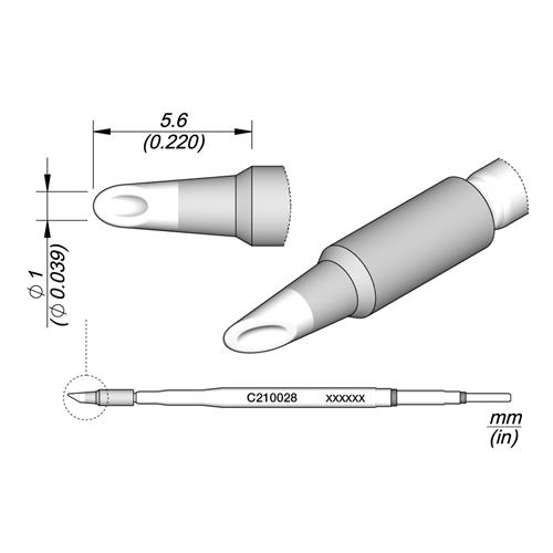 Cartucho Advanced de cuchara C210-028 1mm JBC