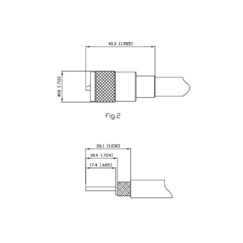 Conector PL macho RG213 teflon Alfar