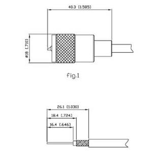 Conector PL macho RG58 teflon Alfar