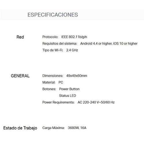 Tapo Enchufe+Medidor consumo Wifi