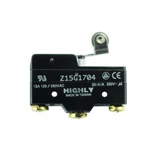 Microinterruptor industrial con roldana palanca corta