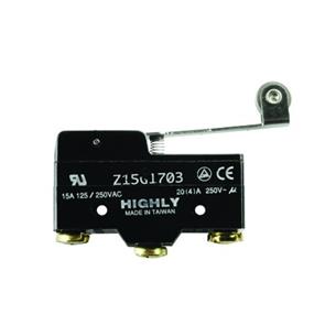 Microinterruptor industrial con roldana palanca larga