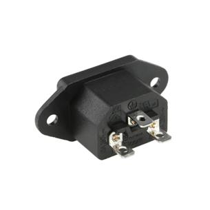 Base IEC C14 (macho) con tornillos, 10A 250V 2