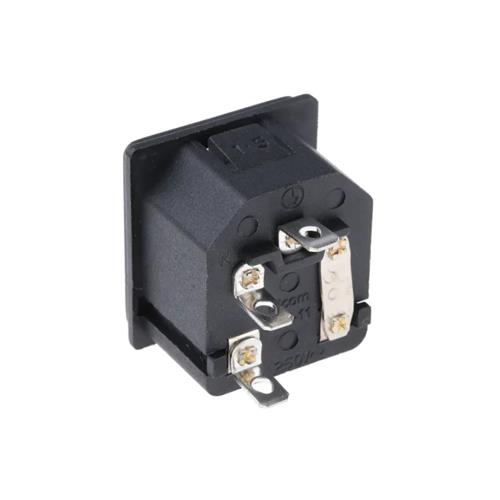 Base IEC C14 (macho) con portafusible, empotrar, 10A 250V Base IEC C14 (macho) con portafusible, empotrar, 10A 250V