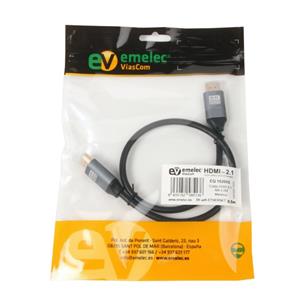 Cable HDMI 2.1 AM a AM + Ethernet Long. 0,5m EQ 162005 2