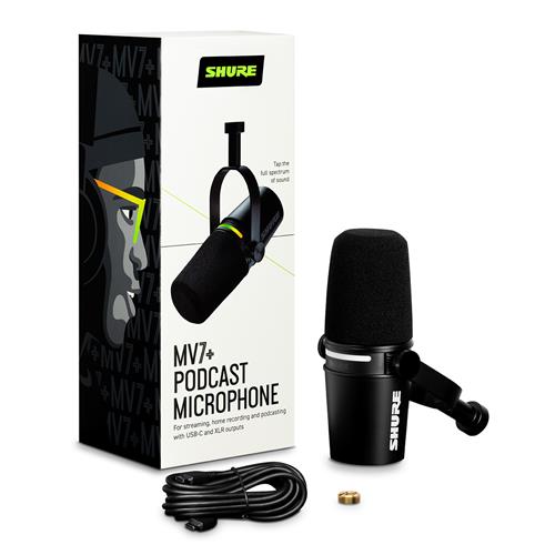 Micrófono vocal dinámico. Hibrido XLR/USB Negro MV7+K Micrófono vocal dinámico. Hibrido XLR/USB Negro MV7+K