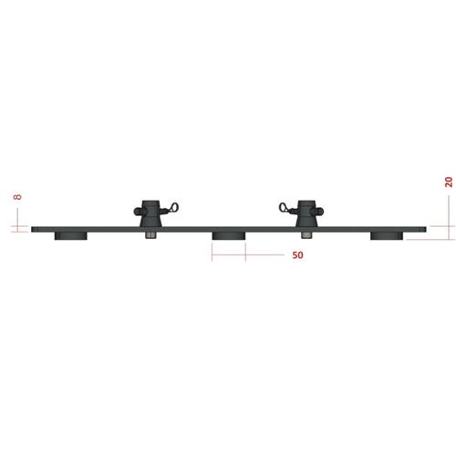 Base 600 x 600 mm truss cuadrado, triangular, paralelo FK60Q BASE H B (ABS-668)