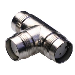 Adaptador TWINAXIAL Aéreo tipo T triple Hembra