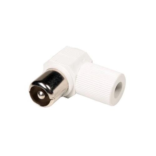 Conector TV Pal macho acodado 13mm