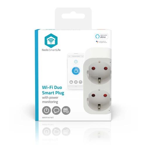 Nedis Enchufe doble 3680W Wifi Alexa Google