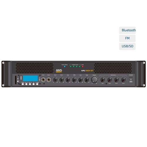 Amplificador/mezclador 360W@8/16Ohm @L70/100V MP3USB/Bluetooth/FM/SD AMU 3604 BT