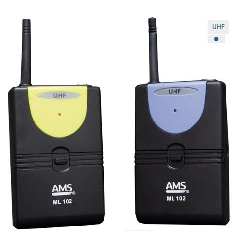 Sistema inalámbrico UHF de 2 canales 2 x micro de petaca MU 302 + ML 102
