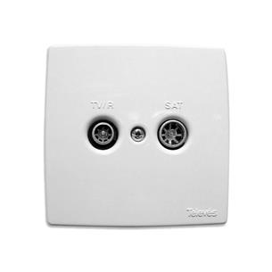 Embellecedor Blanco para Toma TV/R-SAT Televes