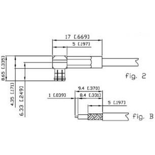 Conector MCX acodado 90º RG316 Alfar