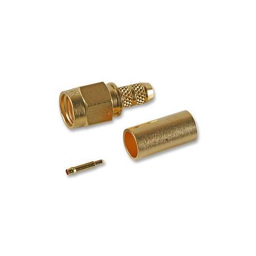 Conector SMA macho dorado RG174 crimp Alfar