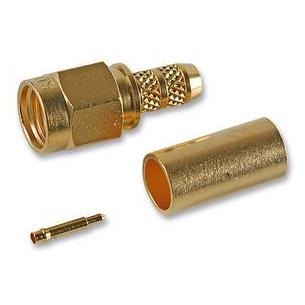Conector SMA macho dorado RG58 crimp Alfar