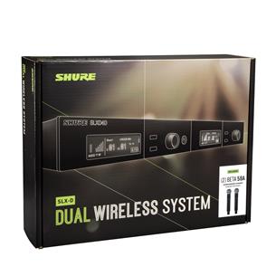 Sistema Inalámbrico mano BETA58A Dual receptor Dual. 470-514MHz SLXD24DE/B58 G59 2