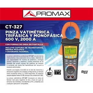 Pinza vatimétrica trifásica y monofásica 600V, 2000A CT-327 Promax 2