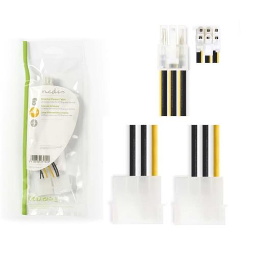 Cable conexion alimentacion interna 6 pines 2 molex 15cm