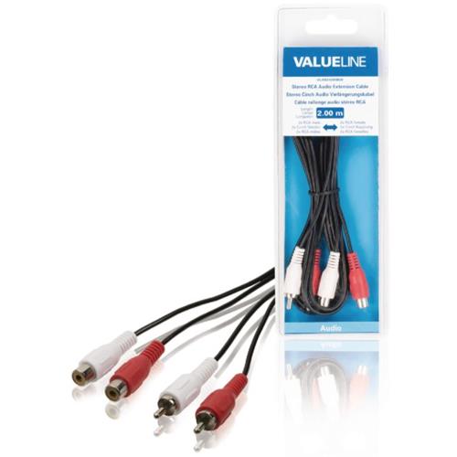 Cable audio 2 RCA M-H 2m Blister Valueline