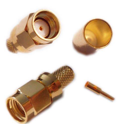 Conector SMAI macho RG174 crimp dorado Alfar