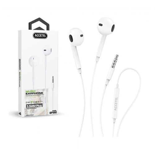 Auricular+mic Accetel EP1810 blanco Jack 3.5mm