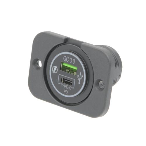 Base de alimentacion para panel USB-A y USB-C PD 36W