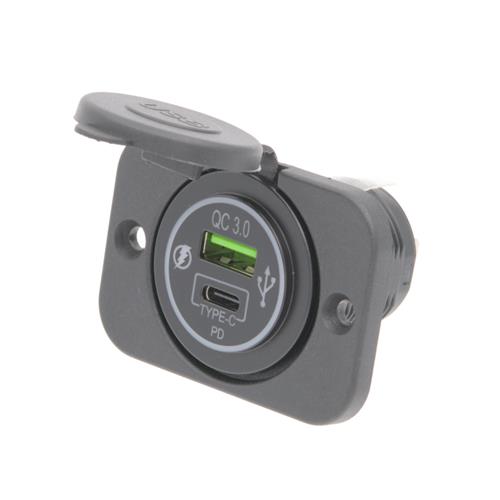 Base de alimentacion para panel USB-A y USB-C PD 36W