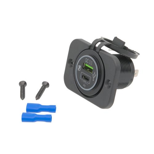 Base de alimentacion para panel USB-A y USB-C PD 36W