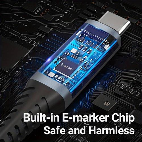 Cable USB-C 40Gbps 240W con Monitoreo de Potencia en Tiempo Real