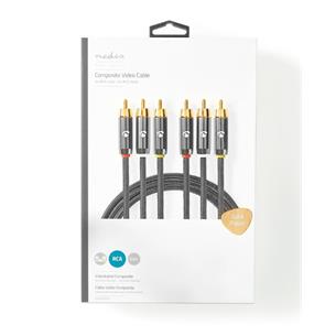 Cable Audio/Video 3RCA-PRO 2m Nedis 2