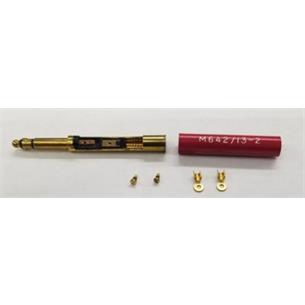Conector Jack Bantam macho aereo estereo rojo