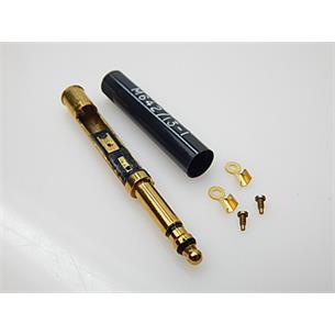 Conector Jack Bantam macho aereo estereo negro