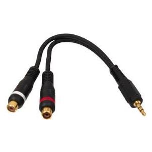Cable Jack 3,5 estereo a 2 RCA H 20cm Konig Blister
